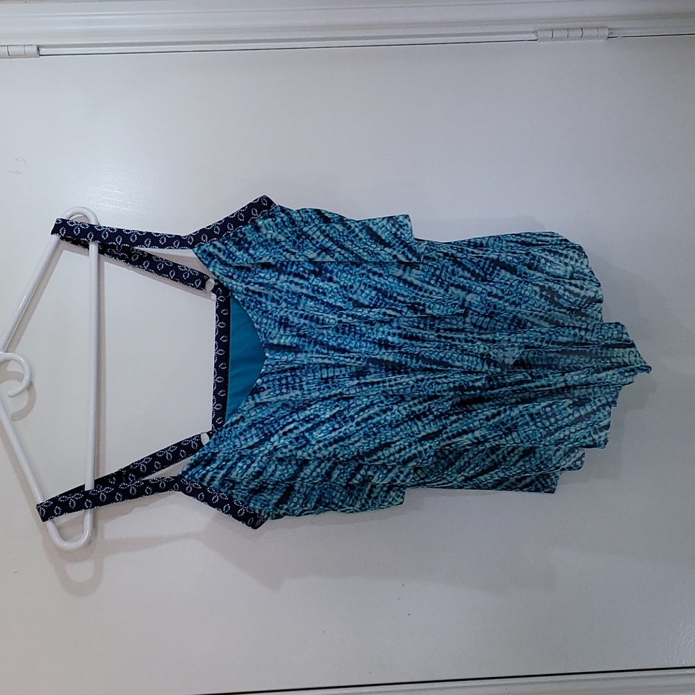Beach House Womens Tankini Teal & Blue  Size 18W